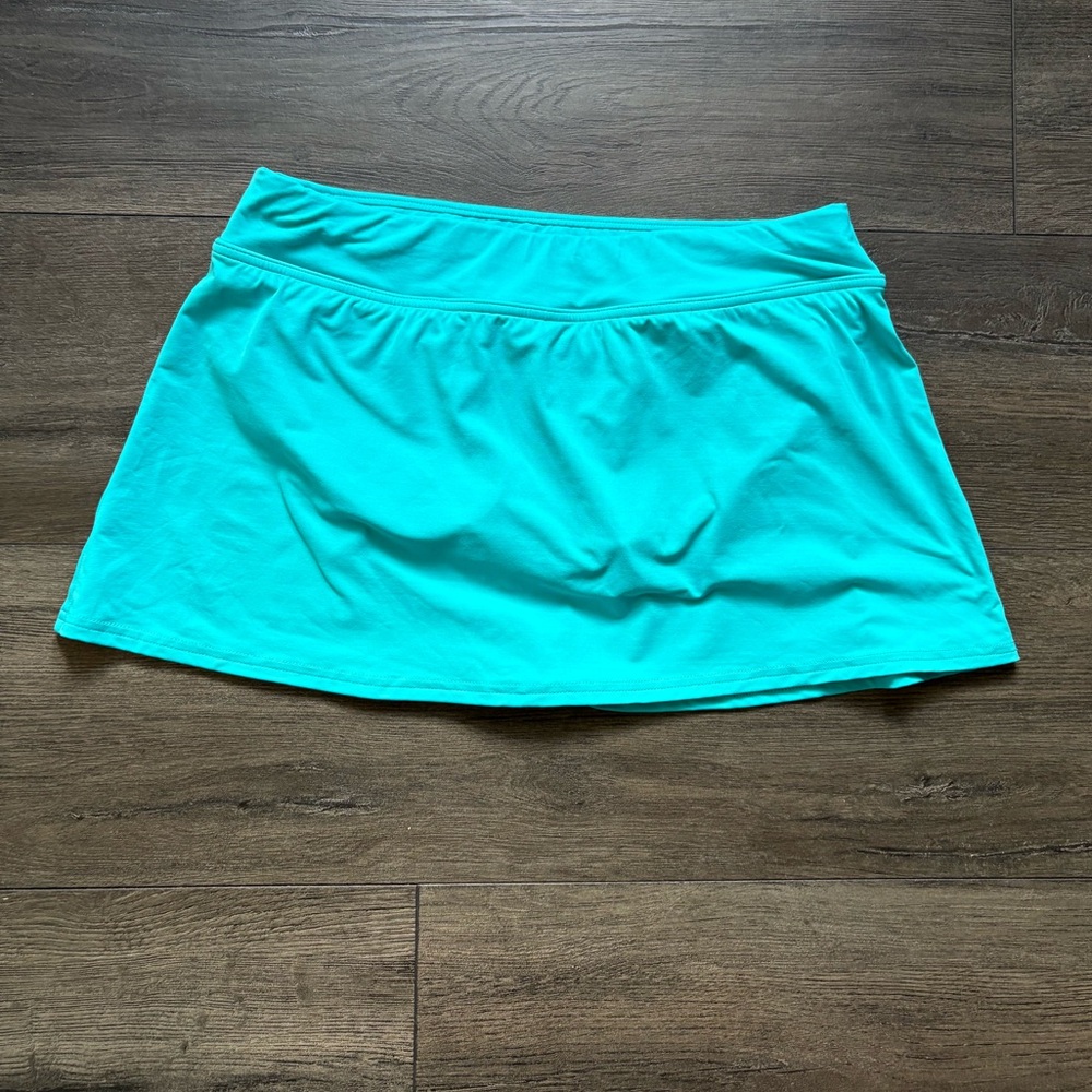 Lands' End Women’s Turquoise Swim Skirt Bathing Suit Bottom Size 4P